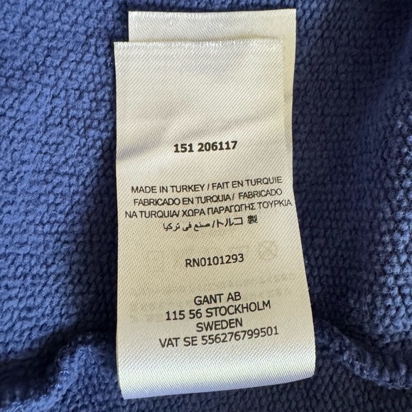 Gant Staycationland Blue Crewneck Sweatshirt Size Small - Picture 5 of 6
